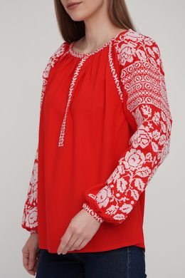 Опт. Жіноча вишиванка червоного кольору DB-grt-0005, S, льон