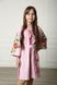 Вышитое платье розовое для девочек Сказочное (PLd-132-099-L), 116, лен