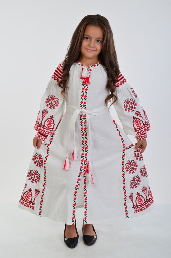 Вишите плаття для дівчинки "Розкіш 2" (PLd-120-150-L), 152