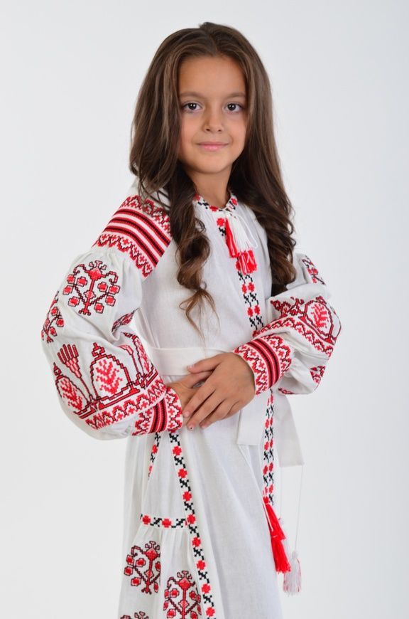Вишите плаття для дівчинки "Розкіш 2" (PLd-120-150-L), 152