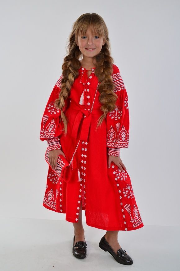 Вишите плаття для дівчинки "Розкіш 2" (PLd-120-150-L), 152