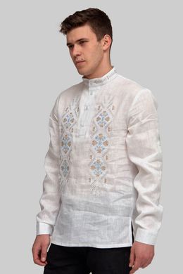 Чоловіча вишита сорочка вишиванка White 6 UKR-1178, 58