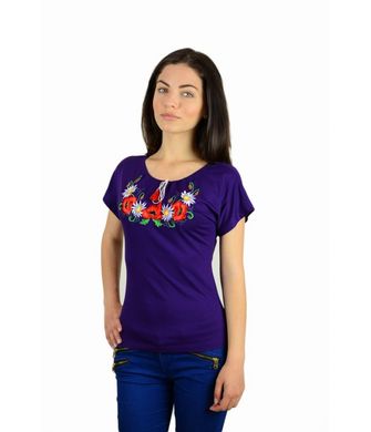 Барвиста жіноча футболка "Маки" (М-702-9), XS