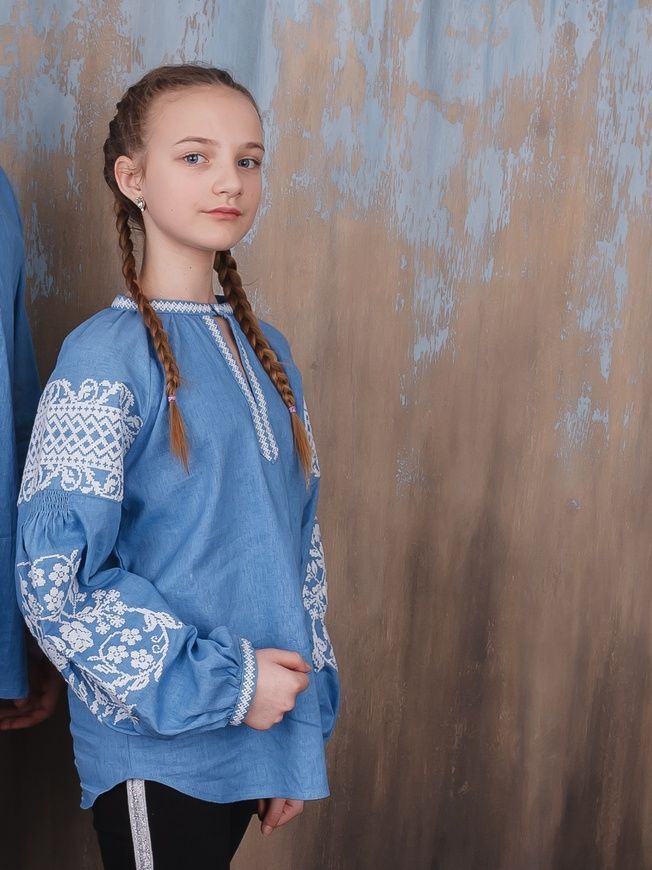 Неймовірно красива жіноча вишита вишиванка (gbv-57-01), 26, домоткане полотно, льон