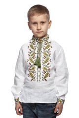 Белая вышиванка для мальчика Дубок UKR-0114, 152