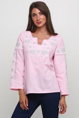 Вышитая рубашка женская розовая (М-230-9), 44