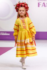 Вишите плаття для дівчинки "Феєрія 2" жовте (PLd-110-145-О), 152