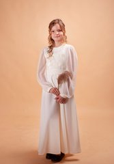 Вишита молочна сукня для дівчинки Тюльпанове поле (Pld-103-098-G), 152