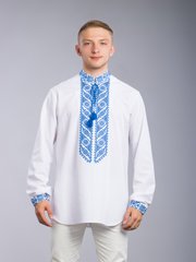 Стильна чоловіча сорочка з довгими рукавами (chsv-66-01), 40, льон