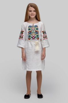 Вишита сукня вишиванка для дівчинки White 3 UKR-0212, 140