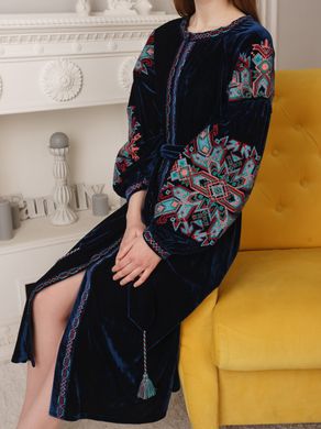 Непередаваемо красивое и нежное женское платье с вышивкой (gpv-110-01), 40, лен, тиар