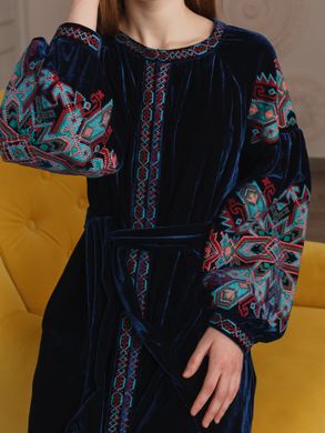 Непередаваемо красивое и нежное женское платье с вышивкой (gpv-110-01), 40, лен, тиар