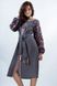 Шикарное миди-платье с вышивкой "Оберег" из льна серого цвета для женщин (PL-046-164-L-gry), 40