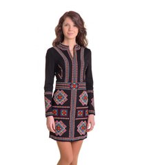 Етнічне вишите плаття з натуральної тканини для жінок "Карпатське" (М-1026), 42
