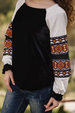 Женская вышитая блуза с длинными рукавами (B-050-01), 40