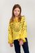 Вишита блуза для дівчинки Yellow UKR-0311, 152, льон