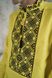 Вышиванка желтая мужская "Отаман" с черной вышивкой (Sr-401-184-L-ylw), 46, льон
