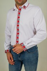 Стильная мужская рубашка с вышивкой (УМД-0015), 44