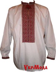 Вишита сорочка чоловіча Покутська - ручна вишивка (GNM-00003), 42, бавовна