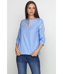 Стильна жіноча сорочка з рукавом три четверті (M-232), 48