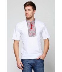 Мужская вышитая футболка крестиком «Народная» (М-615-2), S