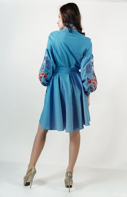 Вышитое красивое голубое платье Колорит для женщин (PL-122-173-L), 42