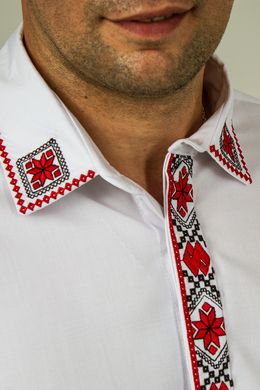 Стильная мужская рубашка с вышивкой (УМД-0015), 44