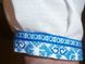 Стилизованная сорочка-вышиванка с национальным узором в синих оттенках для мужчин (GNM-00574), 40, поплін