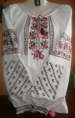 Очаровательная вышиванка с нежным цветочным орнаментом для женщин (GNM-01052), 40, поплин