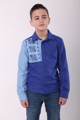 Вишиванка для хлопчика синього кольору "Райдуга" (SRd-454-123-О), 116