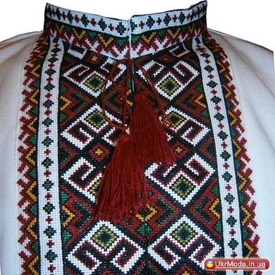 Вишита сорочка чоловіча гуцульська - ручна вишивка (GNM-00277), 42, бавовна