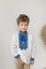 Вышиванка для мальчика белая с синей вышивкой "Миколка" (mrg-kh029-8888), 1, бязь