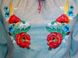 Вышитое габардиновое платье с цветами, машинная гладь (GNM-00365), 42