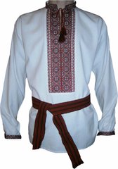 Вишита сорочка чоловіча Косівська - ручна вишивка (GNM-00214), 42, бавовна