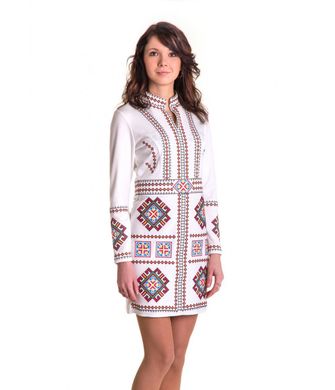 Сукня в українському стилі з довгим рукавом для жінок "Карпатське" (М-1026-1), 42