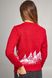 Рождественский женский красный свитер с Дедом Морозом и оленями (UKRS-8843), XS, шерсть, акрил