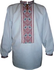 Мужская рубашка-вышиванка - ручная вышивка (00006), 42, бавовна