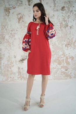Червона сукня Левада з вишивкою для жінок (PL-035-178-L), 42