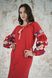 Красное платье Левада с вышивкой для женщин (PL-035-178-L), 42