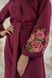 Вышитое женское бордовое платье Мальвы (PL-051-093-Ks), 40