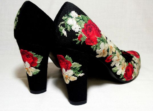 Стильные женские туфли "Нежные троянды" (AM-1064), 36