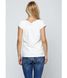 Красива жіноча футболка молочного кольору (М-707-20), XS