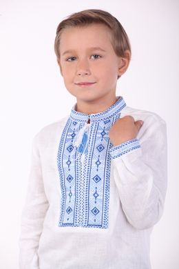 Вышиванка для мальчика "Элегантная" синяя вышивка (SRd-451-170-L), 116