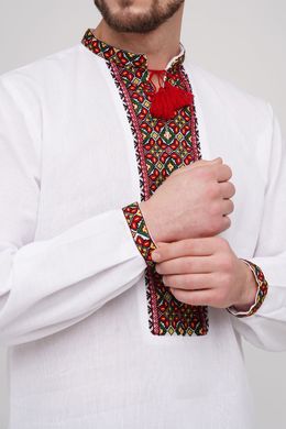 Вышитая сорочка мужская Буковинская- ручная вышивка (00290), 42