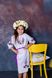 Вышитое белое платье Лилия для девочки (OS-0437), 2 года, габардин