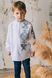 Белая рубашка с длинным рукавом для мальчика (S-129-01-d), 26, лен