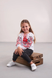 Вышиванка для девочки белая "Розочка" с красно-черной вышивкой (mrg-rd543-8888), 116, домоткане полотно