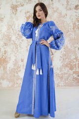 Вишите жіноче синє плаття Мережевні сни (PL-041-181-L), 42