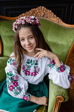 Вишиванка Королівська для дівчинки (OS-0139), 4 роки, домоткане полотно