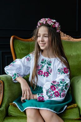 Вишиванка Королівська для дівчинки (OS-0139), 4 роки, домоткане полотно